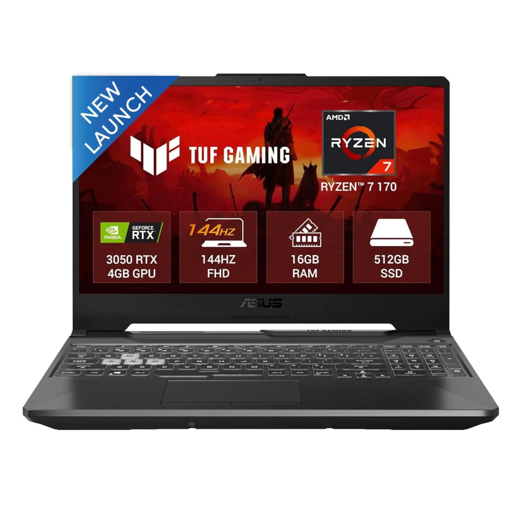 ASUS TUF A15, AMD Ryzen 7 170, RTX 3050-4GB