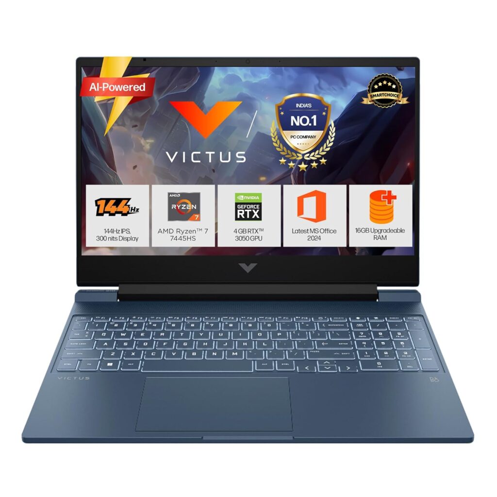 HP Smartchoice Victus, AMD Ryzen 7 7445HS, 6GB RTX